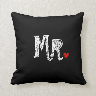 Coussin M. et Mme mariage jettent l'oreiller pour les jeun
