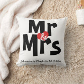 Coussin M. et Mme Mariage personnalisé / Anniversaire (Couverture)