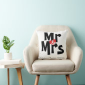 Coussin M. et Mme Mariage personnalisé / Anniversaire (Chaise)