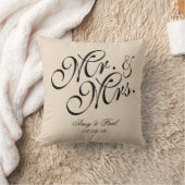 Coussin M. et Mme Personalized Cotton Fabric Textured (Couverture)