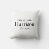 Coussin M. et Mme Personalized Wedding Pillow (Recto)