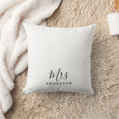Coussin M. et Mme.| Script moderne noir et blanc (Couverture)