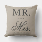 Coussin M. et Mme Throw Pillow (Recto)