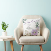 Coussin M. et Mme Watercolor Lavender Peony Floral (Chaise)