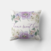 Coussin M. et Mme Watercolor Lavender Peony Floral (Verso)