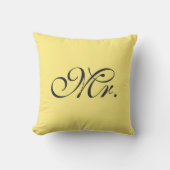 Coussin M. jaune citron Pillow (Recto)