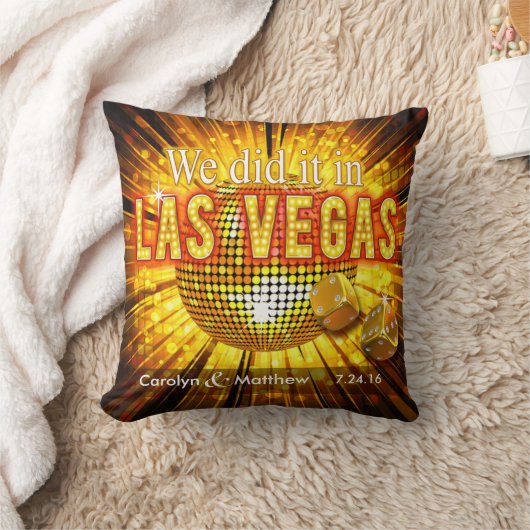 Coussin M. Las Vegas & Mme Mariage Keepsaké (Couverture)