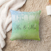 Coussin M. & Mme Green Parties scintillant Keepsaké Élégan (Couverture)