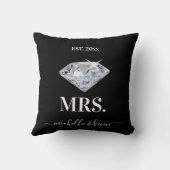 Coussin M. & Mme Mariage noir et blanc (Verso)