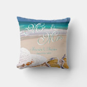 Coussin M. moderne & Mme Tropical Summer Beach Mariage (Recto)