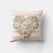 Coussin M Monogramme Bébé Fille | Naissance Statistiques C (Verso)