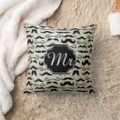 Coussin M. Mustache Hipster Motif (Couverture)