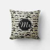 Coussin M. Mustache Hipster Motif (Recto)