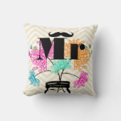 Coussin M. Mustache Pale Yellow Zig Zag Mason Jar (Recto)