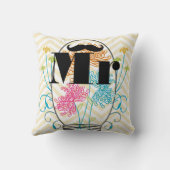 Coussin M. Mustache Pale Yellow Zig Zag Mason Jar (Verso)
