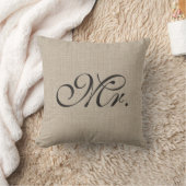 Coussin M. Pillow de toile de jute (Couverture)