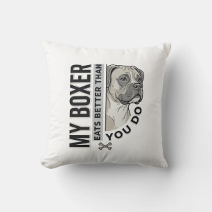 Coussin Ma chemise Boxer mange mieux que vous ne le faites