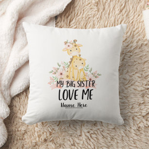 Coussin Ma Grande Soeur M'Aime Avec Un Nom Personnalisé