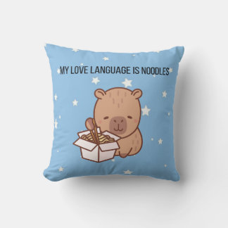 Coussin Ma langue d'amour est les nouilles | Déco Kawaii C