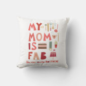 Coussin Ma mère est une Fab Moderne Letting (Recto)