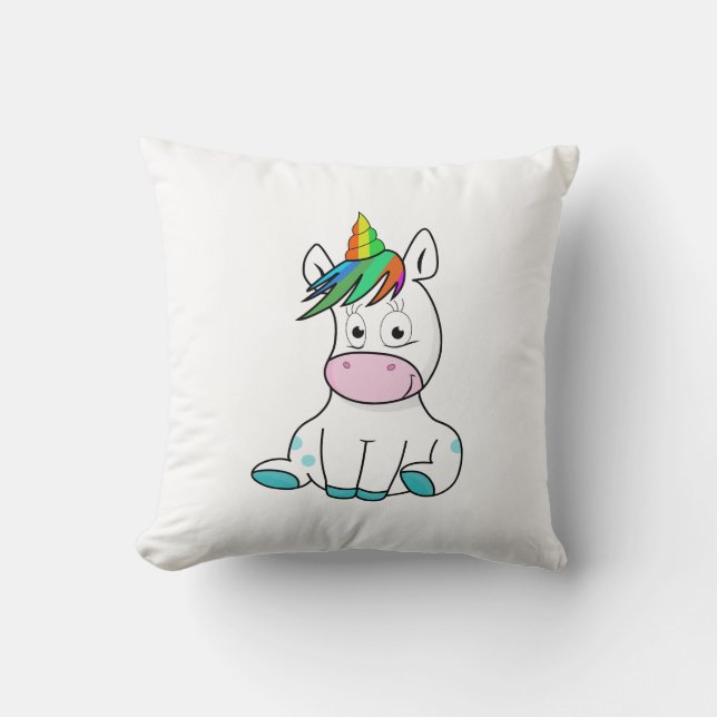 Coussin Ma petite licorne mignonne (Recto)