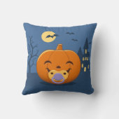 Coussin Ma première citrouille de suceur d'Halloween (Verso)