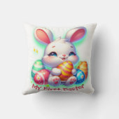 Coussin Ma première Pâques pour les filles | (Verso)