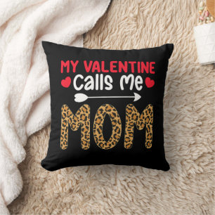 Coussin Ma Saint Valentin M'Appelle Maman Leopard Buffalo 