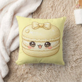 Coussin Macaron Jaune Sucré Kawaii (Couverture)