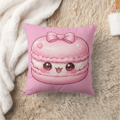 Coussin Macaron Rose Sucré Kawaii (Couverture)