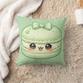 Coussin Macaron Vert Sucré Kawaii (Couverture)