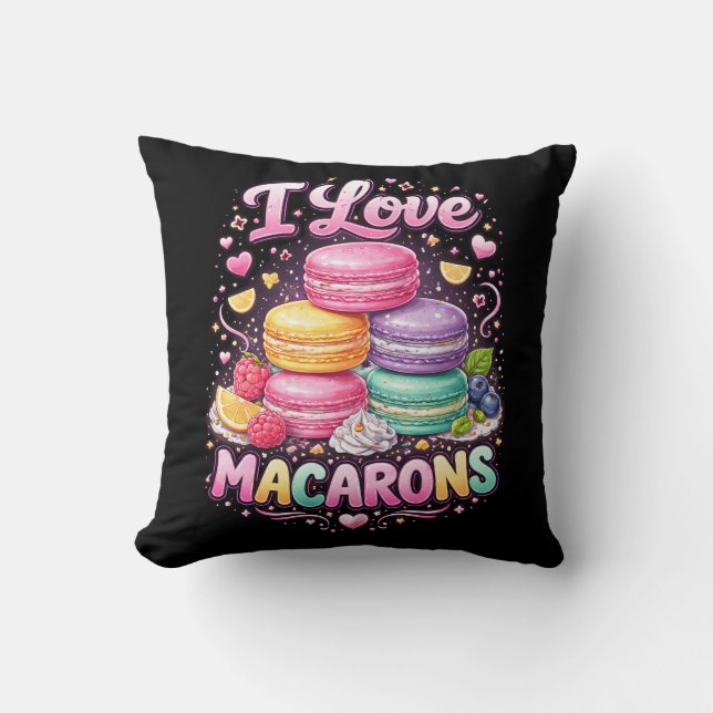Coussin Macarons Amour Sucré (Recto)