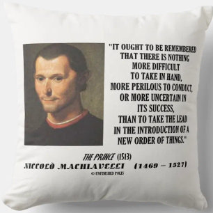 Coussin Machiavelli Diriger Introduction Nouvel Ordre Des