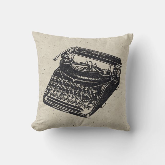 Coussin Machine à écrire silencieuse Deluxe (Recto)