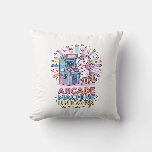 Coussin Machine de jeux vidéo licorne Impression licorne P (Recto)