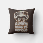 Coussin Machine de mystère "toujours vers le bas à mêler " (Verso)