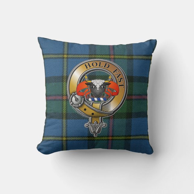 Coussin MacLeod Tartan & Badge (Recto)