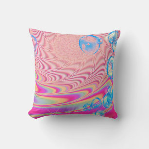Coussin MACRAME'- Image Abstraite colorée de l'art fractal