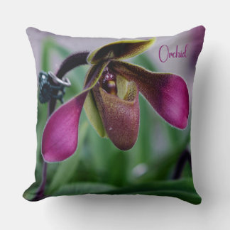 Coussin Macro à orchidée à nappes