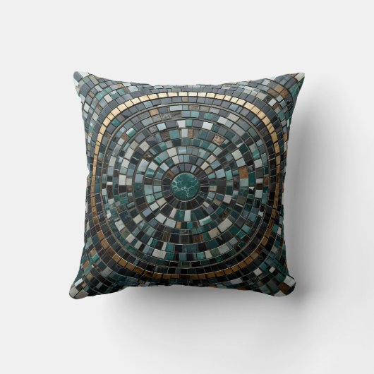 Coussin Macro murale en mosaïque circulaire de luxe (Verso)