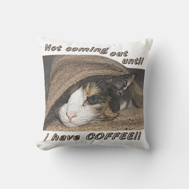 Coussin Macy veut aussi du café (Recto)