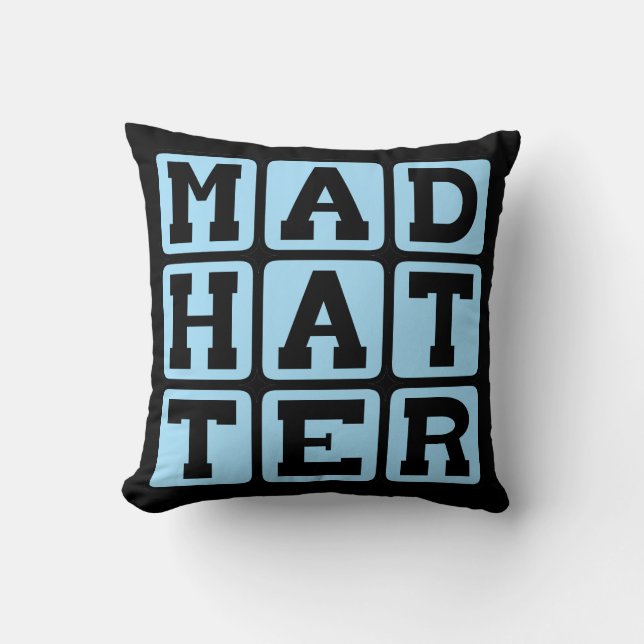 Coussin Mad Hatter, Alice au pays des merveilles (Recto)