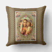 Coussin Madame bénie de Vierge Marie du chapelet Jésus (Verso)