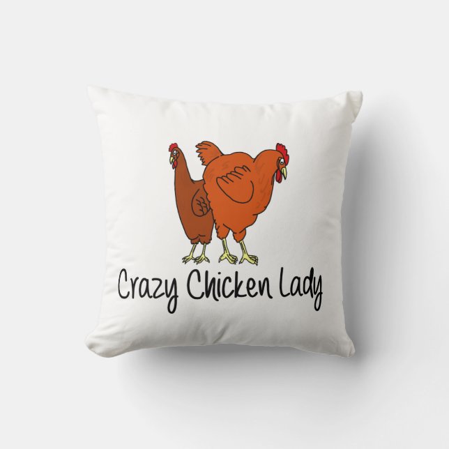 Coussin Madame folle de poulet (Recto)
