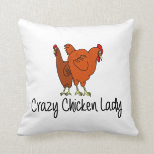 Coussin Madame folle de poulet
