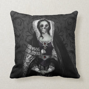Coussin Madame gothique de crâne