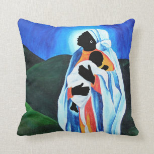 Coussin Madonna et enfant - espérez le monde 2008