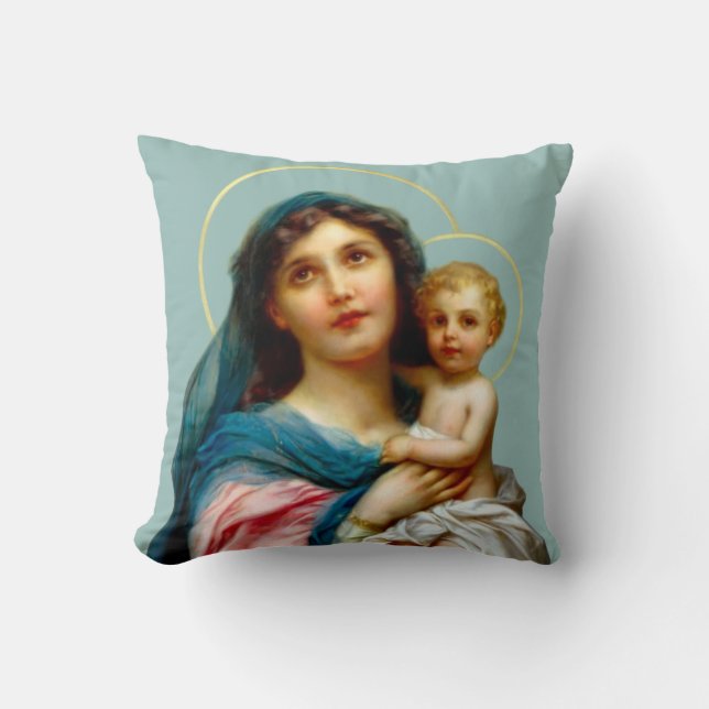 Coussin Madonna et l'enfant (Recto)