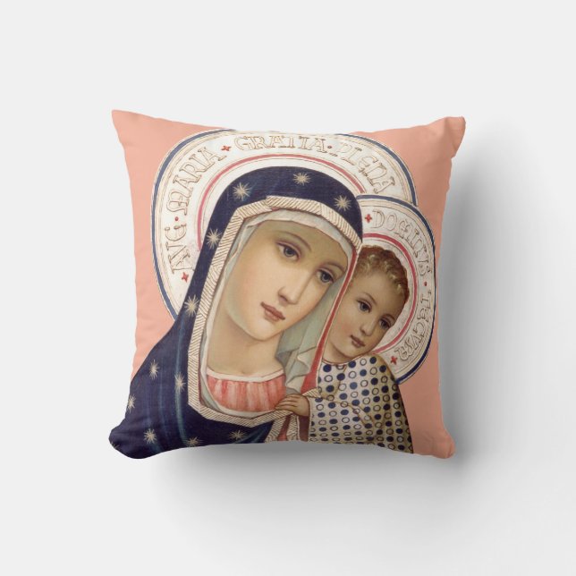 Coussin Madonna et l'enfant (Recto)