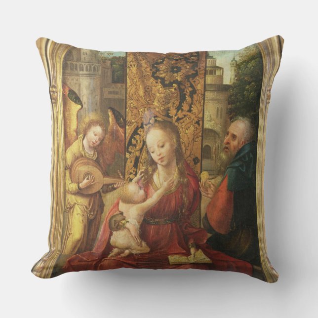 Coussin Madonna et l'enfant couronnés (Recto)